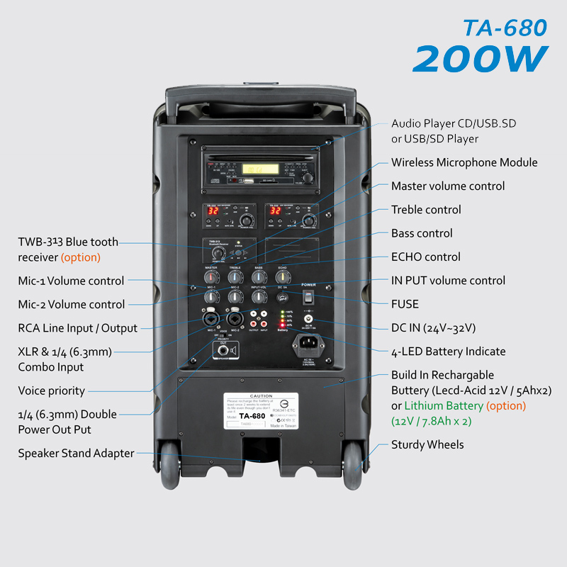 portable pa system with mic